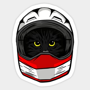 funny cat – Luigi the cat driver Sticker